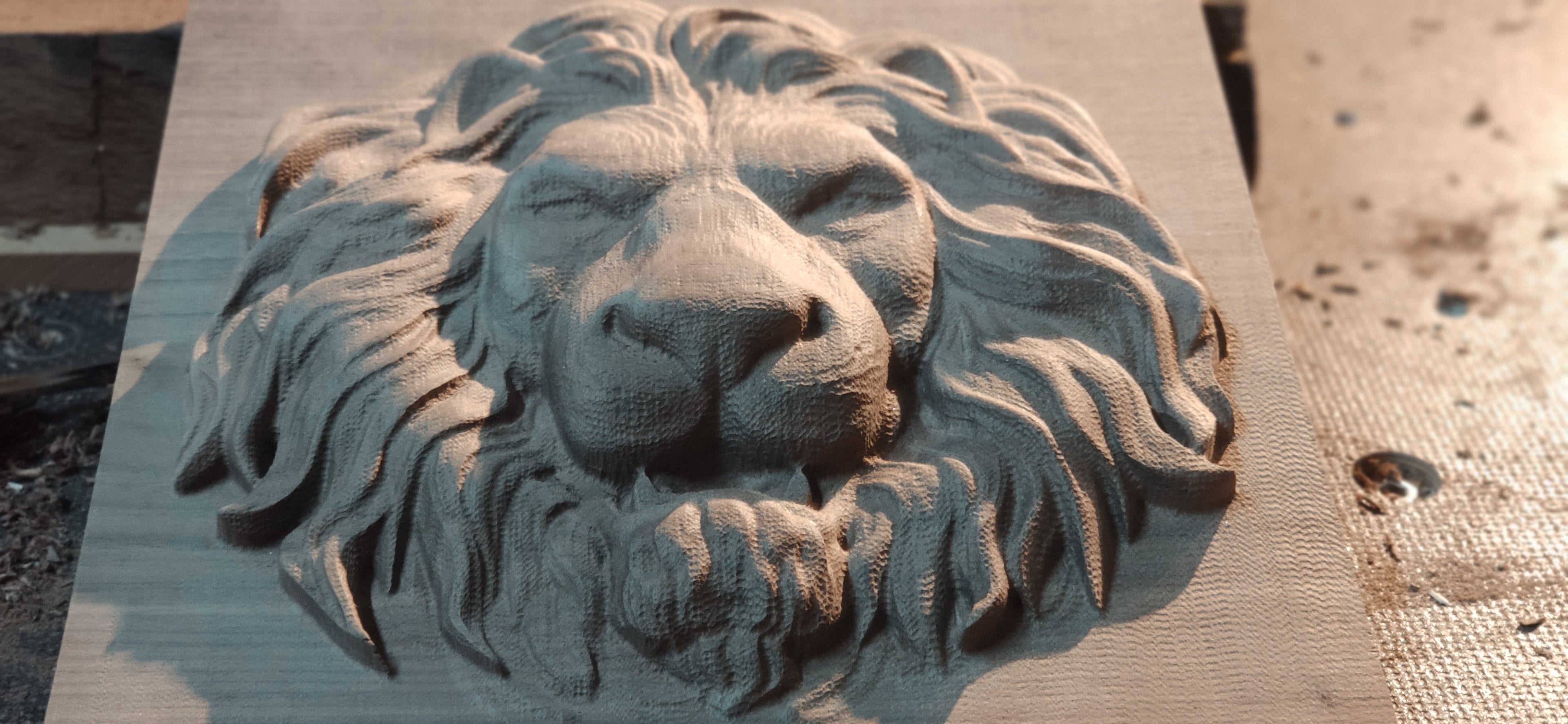3D Holzbild Löwe
