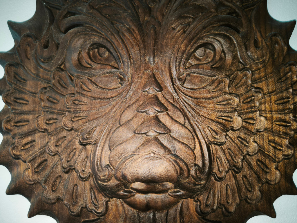 3D Holzbild Wolf