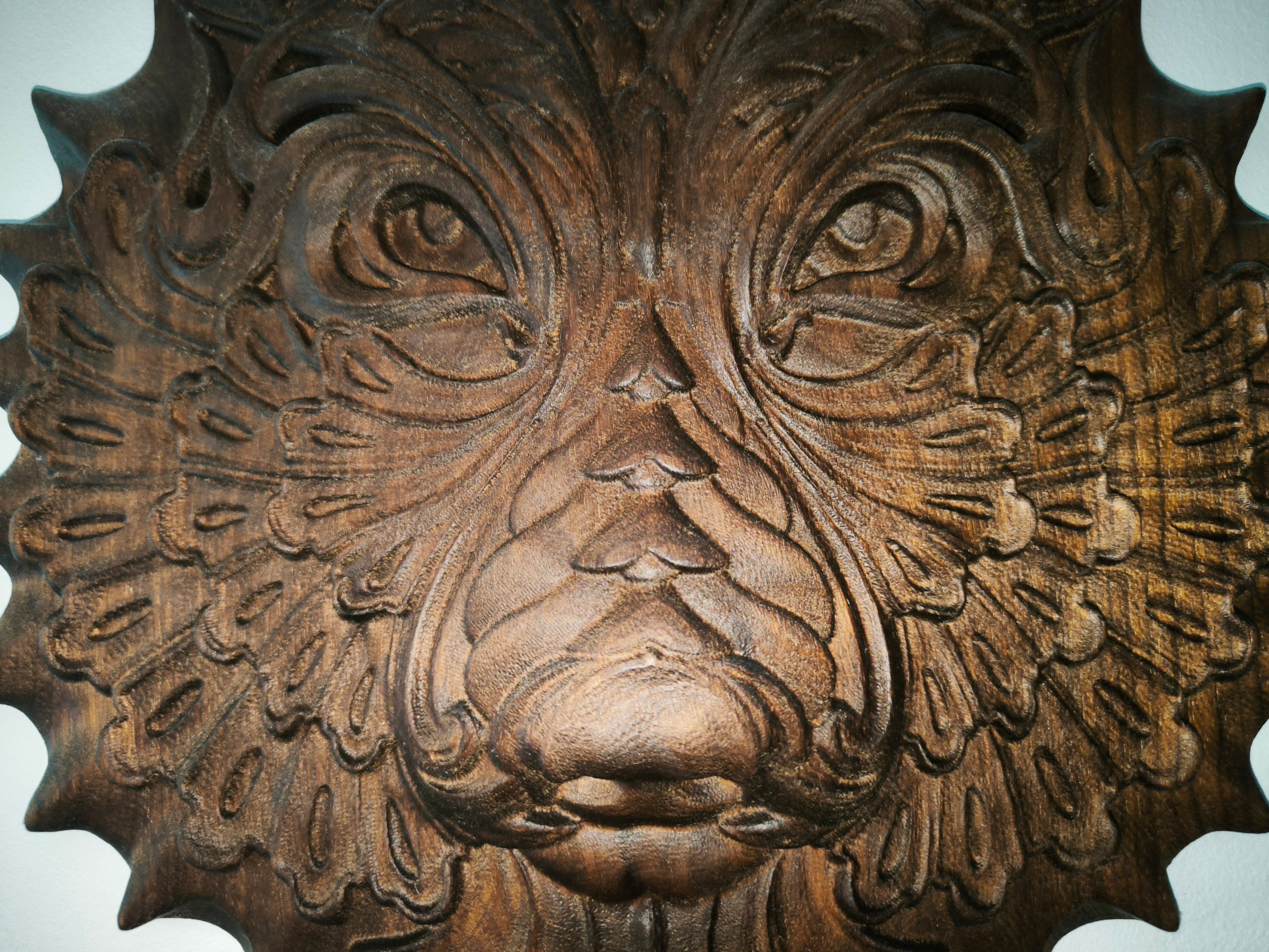 3D Holzbild Wolf